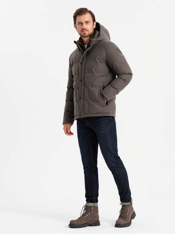 Ombre Clothing Мъжко яке с качулка Ombre Облекло