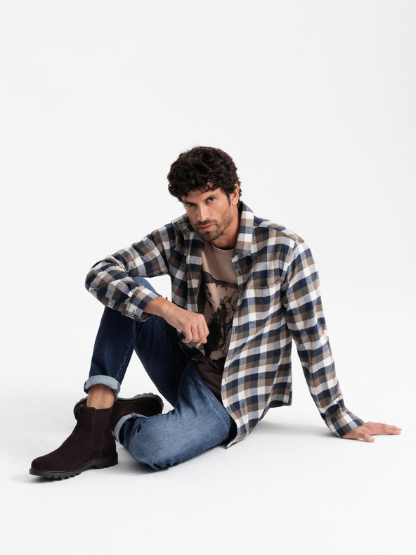 Ombre Clothing Мъжки велурени обувки с висок ток Омбре облекло