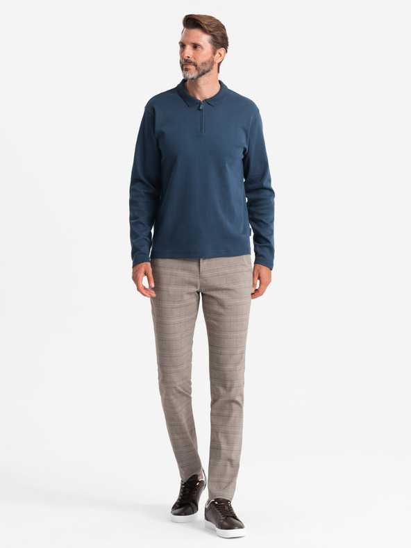 Ombre Clothing Мъжка поло риза с дълъг ръкав Ombre Clothing