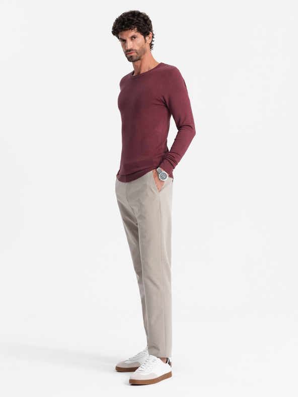 Ombre Clothing Класически мъжки пуловер с кръгло деколте Ombre Облекло