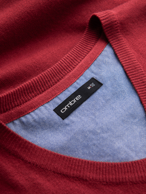 Ombre Clothing Елегантен мъжки пуловер BASIC с V-образно деколте Омбре Облекло