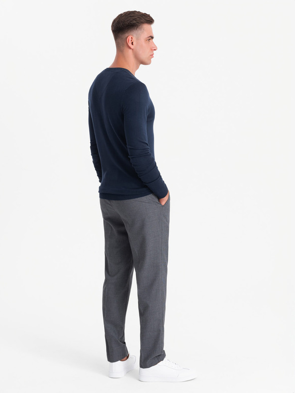 Ombre Clothing Елегантен мъжки пуловер BASIC с V-образно деколте Омбре Облекло