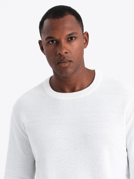 Ombre Clothing Мъжки пуловер с диамантено плетиво Ombre Clothing