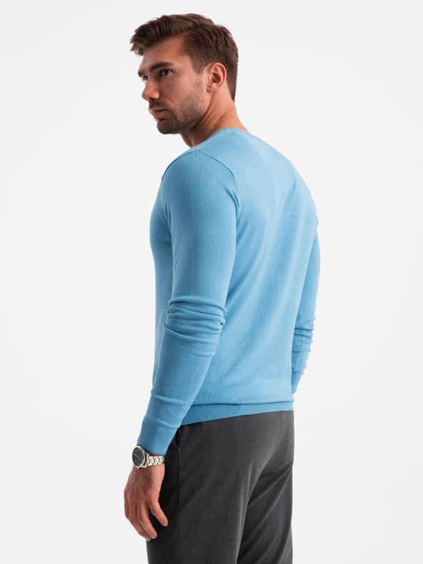 Ombre Clothing Елегантен мъжки пуловер BASIC с V-образно деколте Омбре Облекло