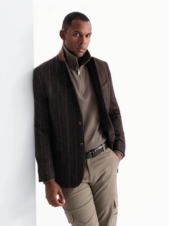 Ombre Clothing Елегантно мъжко структурирано плетено яке Ombre Clothing