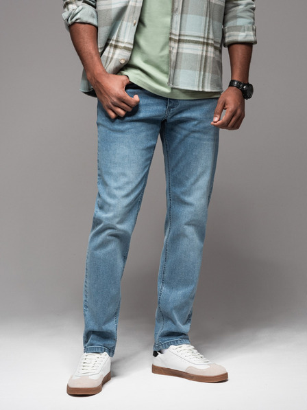 Ombre Clothing Мъжки дънкови панталони STRAIGHT LEG - черни V1 OM-PADP-0133 Ombre Clothing