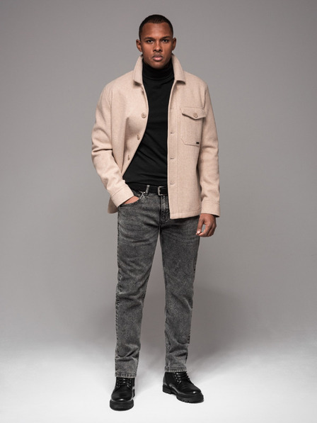 Ombre Clothing Мъжки дънкови панталони STRAIGHT LEG - черни V1 OM-PADP-0133 Ombre Clothing