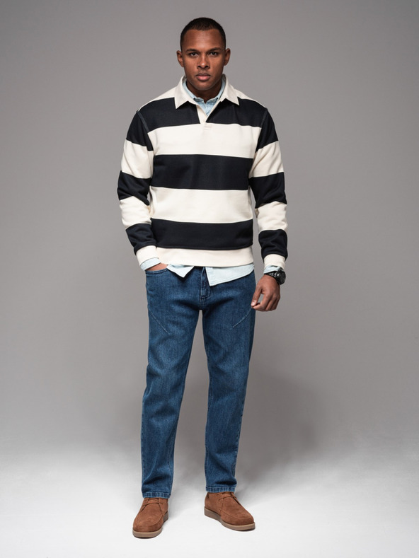 Ombre Clothing Мъжки дънкови панталони STRAIGHT LEG - черни V1 OM-PADP-0133 Ombre Clothing