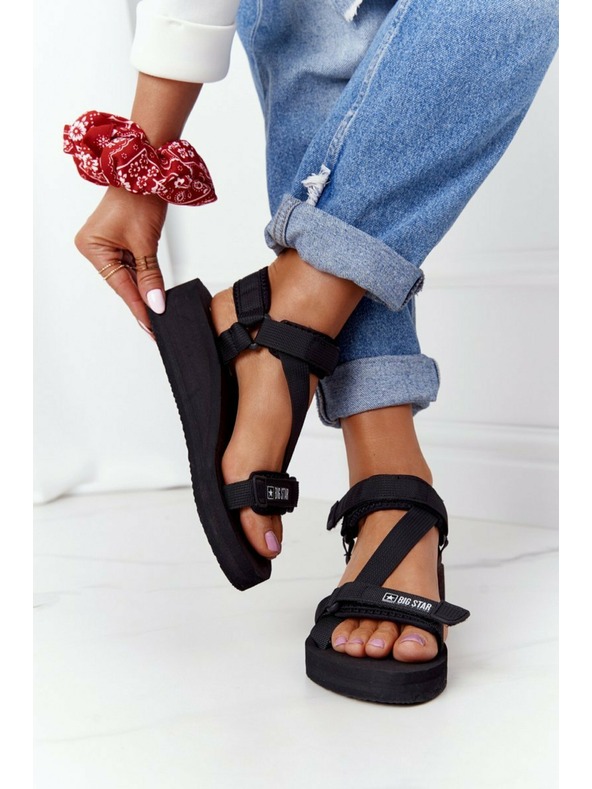 BIG STAR SHOES Дамски спортни сандали Big Star - черни