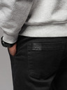 Ombre Clothing Мъжки дънкови спортни панталони с декорация - черни V2 OM-PADJ-0156 Ombre Clothing