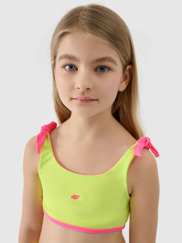 4F Бански от две части за момичета 4F - зелен/розов