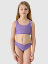 4F Момичешки бански от две части 4F - коралов/лилав