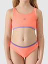 4F Момичешки бански от две части 4F - коралов/лилав