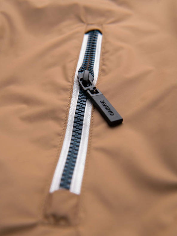 Ombre Clothing Мъжко леко цветно спортно яке с полар кафяво Ombre Clothing