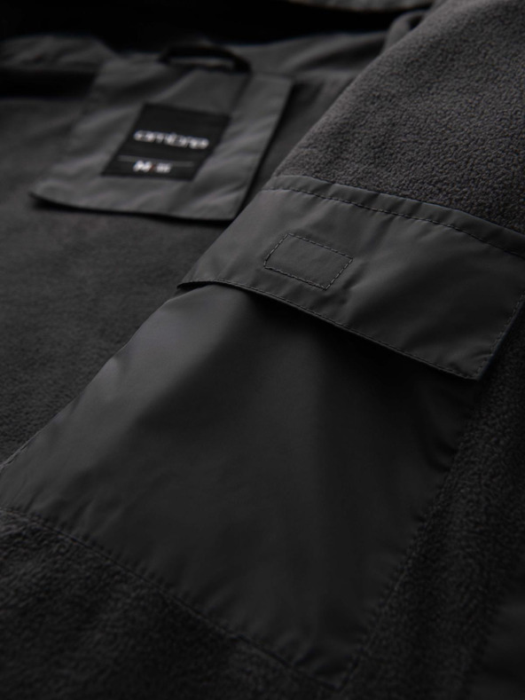 Ombre Clothing Мъжко леко цветно спортно яке с полар синьо Ombre Clothing