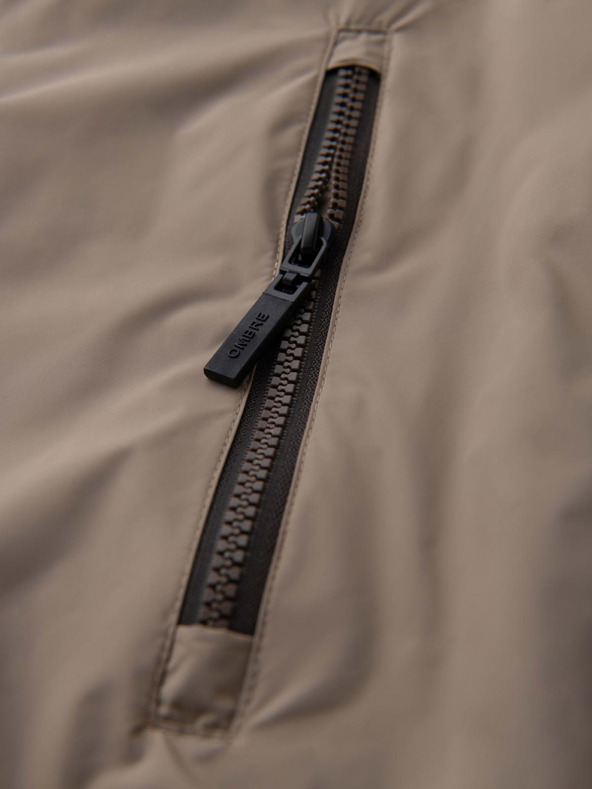 Ombre Clothing Мъжко леко цветно спортно яке с полар бежово Ombre Clothing