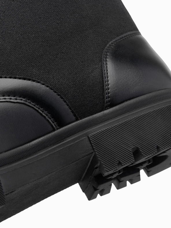 Ombre Clothing Мъжки високи обувки тип трапер от лепени материали в черно от Ombre Clothing