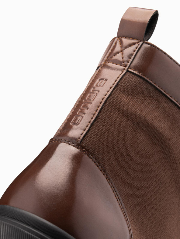 Ombre Clothing Мъжки високи обувки с трапер от свързани материали кафяво Ombre Clothing