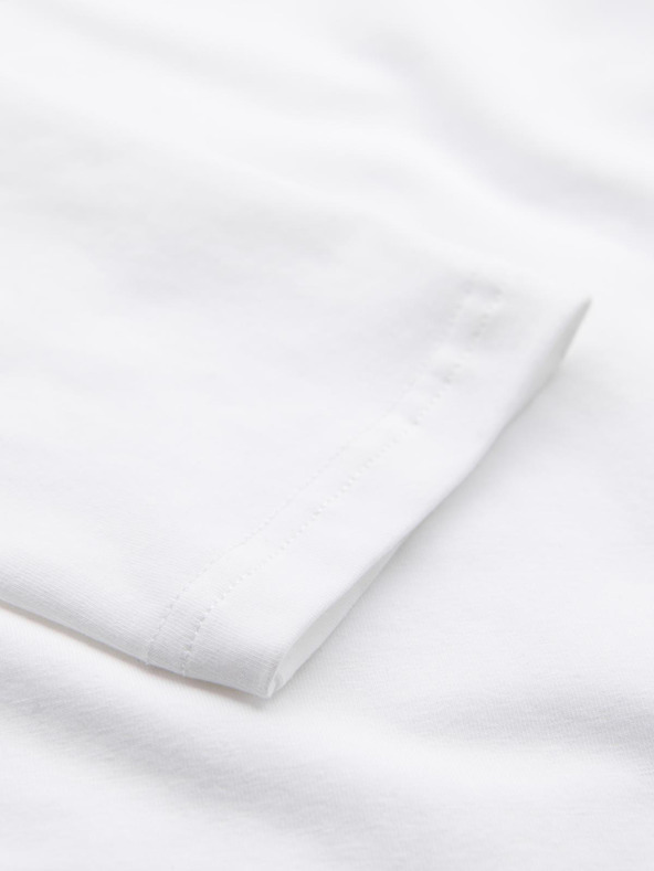 Ombre Clothing Мъжка тениска SLIM FIT с дълъг ръкав, еластан и щампа в бяло Ombre Clothing