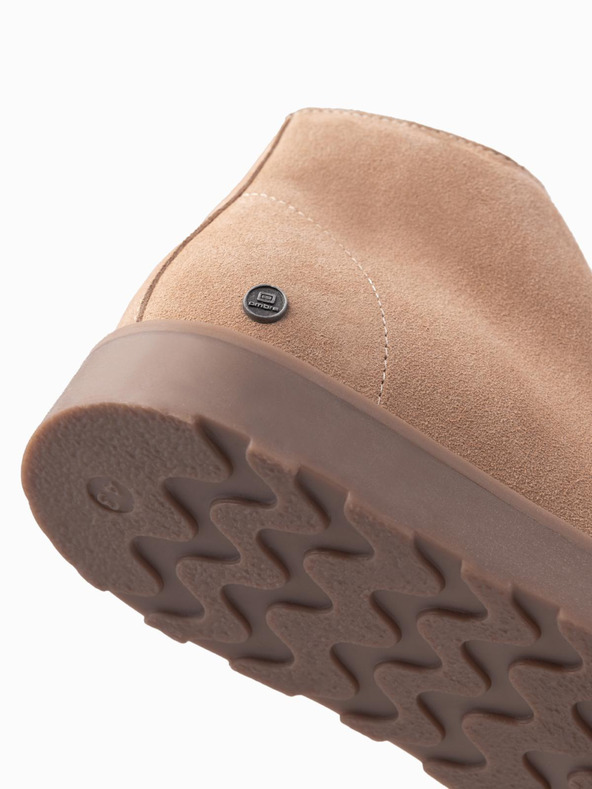 Ombre Clothing Мъжки велурени ankle боти с дебела подметка в бежово от Ombre Clothing