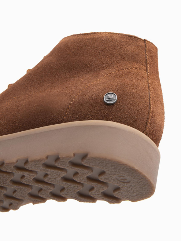 Ombre Clothing Мъжки велурени ankle боти с дебела подметка в кафяво от Ombre Clothing