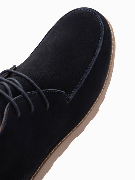 Ombre Clothing Мъжки велурени ankle боти с дебела подметка в синьо от Ombre Clothing