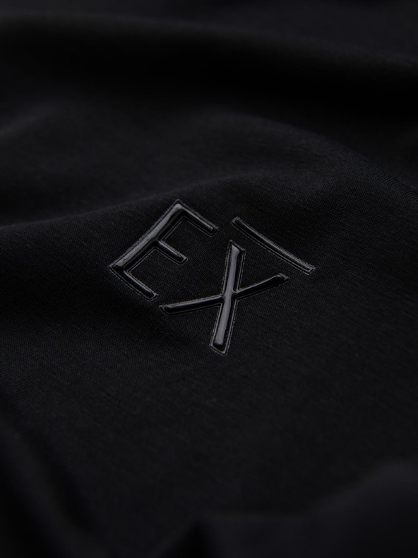 Ombre Clothing Мъжка SLIM FIT тениска с V-образно деколте, еластан и щампа черно Ombre Clothing