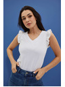 Moodo Бяла дамска тениска Moodo