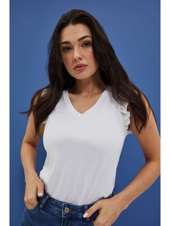 Moodo Бяла дамска тениска Moodo