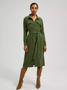 Moodo Рокля с риза в цвят каки с дълги ръкави Moodo