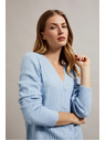 Moodo Светлосиня дамска жилетка Moodo