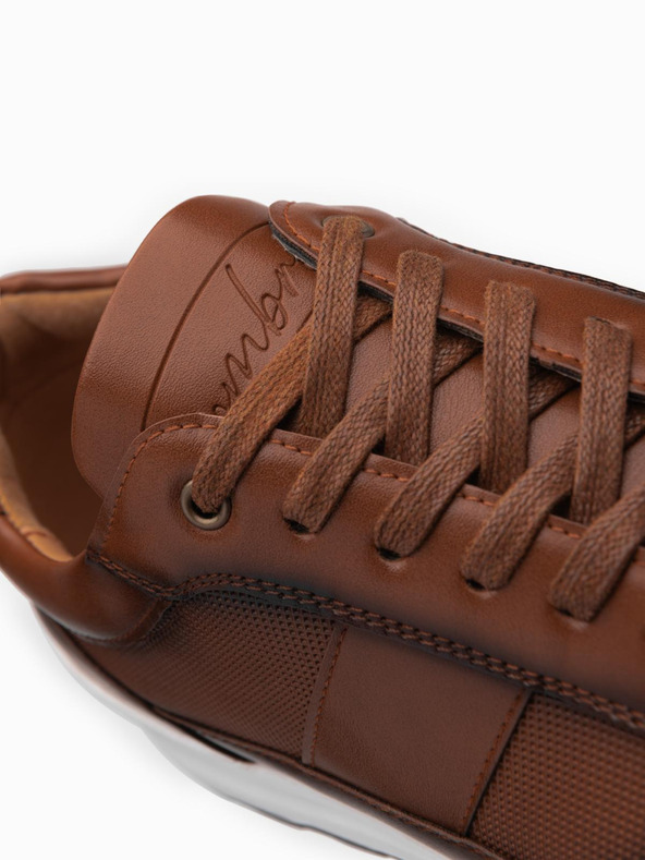 Ombre Clothing Мъжки платнени маратонки кафяви Ombre Clothing