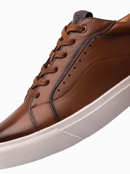 Ombre Clothing Мъжки платнени маратонки кафяви Ombre Clothing