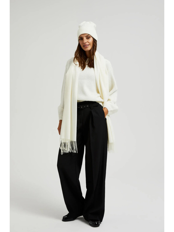 Moodo Бял дамски шал Moodo