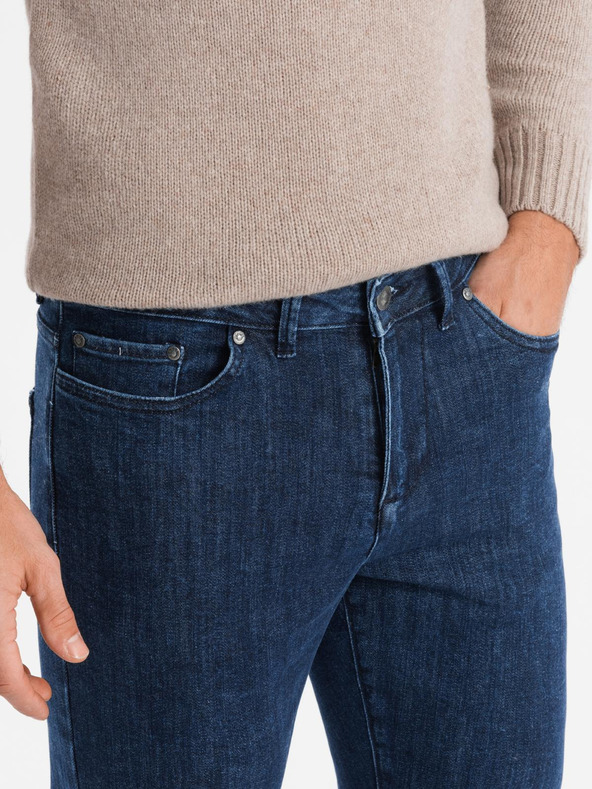 Ombre Clothing Мъжки класически изпирани дънки REGULAR FIT синьо Омбре Облекло