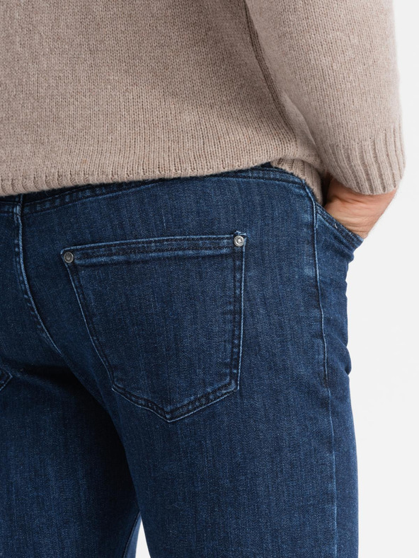 Ombre Clothing Мъжки класически изпирани дънки REGULAR FIT синьо Омбре Облекло