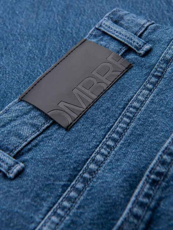 Ombre Clothing Мъжки класически изпирани дънки REGULAR FIT синьо Омбре Облекло