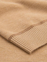 Ombre Clothing Мъжки плетен пуловер RELAXED FIT с десен в бежово Ombre Clothing