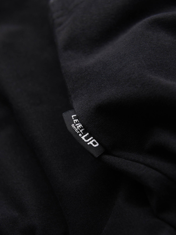 Ombre Clothing Мъжка тениска LOOSE FIT с джоб черно Ombre Clothing