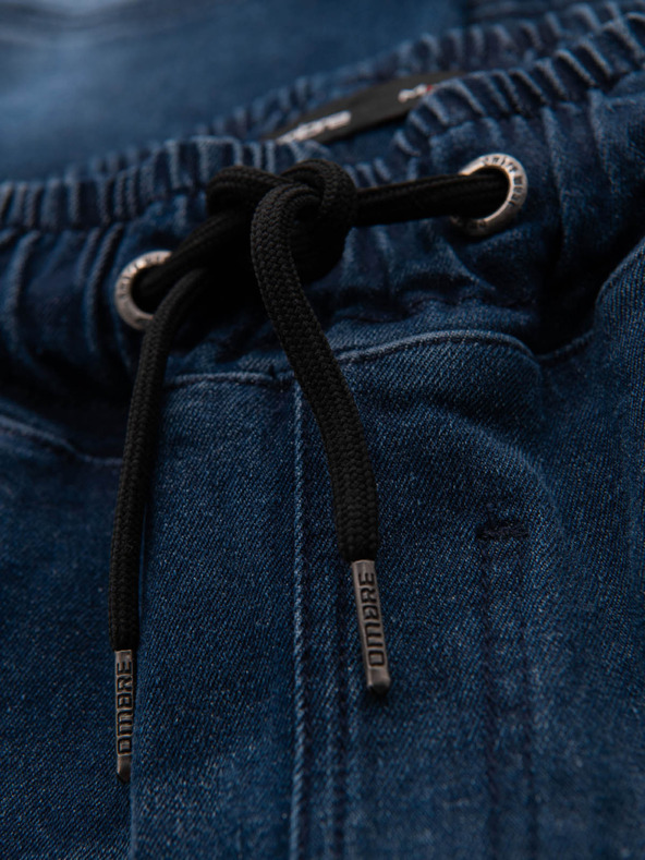 Ombre Clothing Мъжки панталони JOGGERY с джобове за товари с цип сини Ombre Clothing