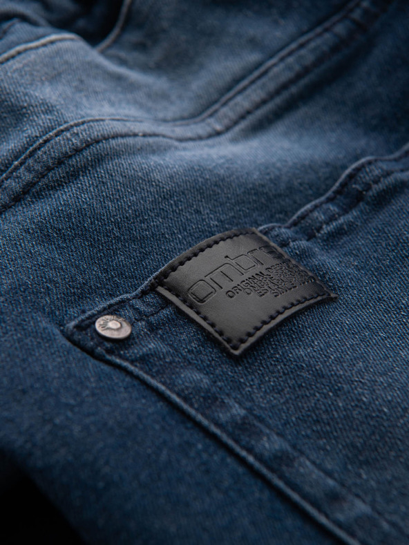 Ombre Clothing Мъжки панталони JOGGERY с джобове за товари с цип сини Ombre Clothing