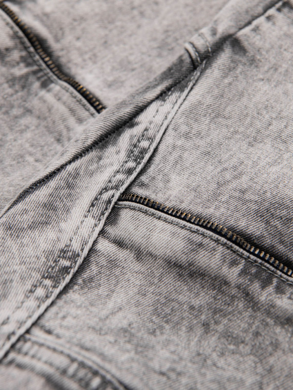 Ombre Clothing Мъжки панталони JOGGERY с джобове за товари с цип сиви Ombre Clothing