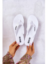 BIG STAR SHOES Дамски джапанки на клин Big Star бели