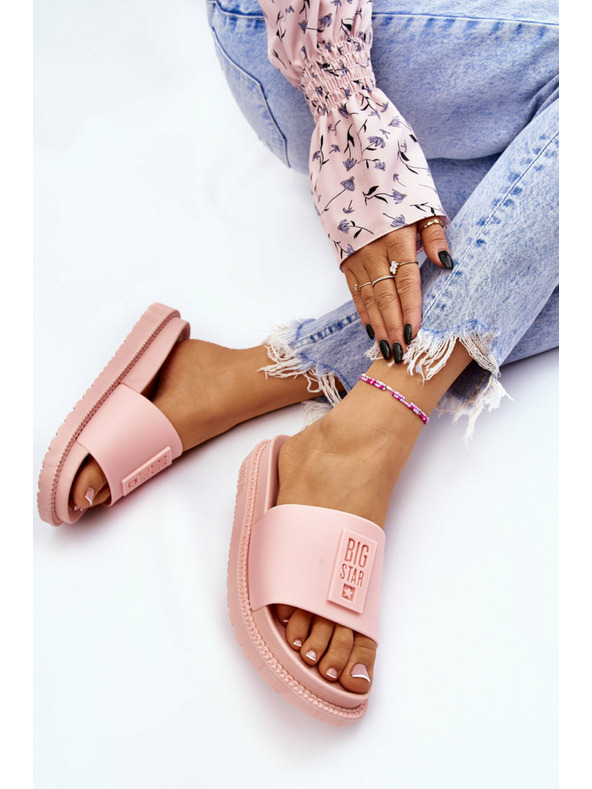 BIG STAR SHOES Дамски чехли Big Star в светло розово