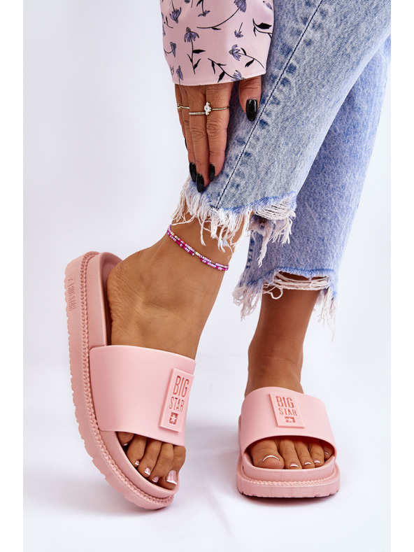 BIG STAR SHOES Дамски чехли Big Star в светло розово