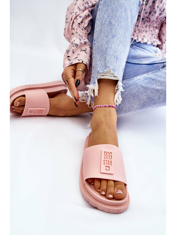 BIG STAR SHOES Дамски чехли Big Star в светло розово