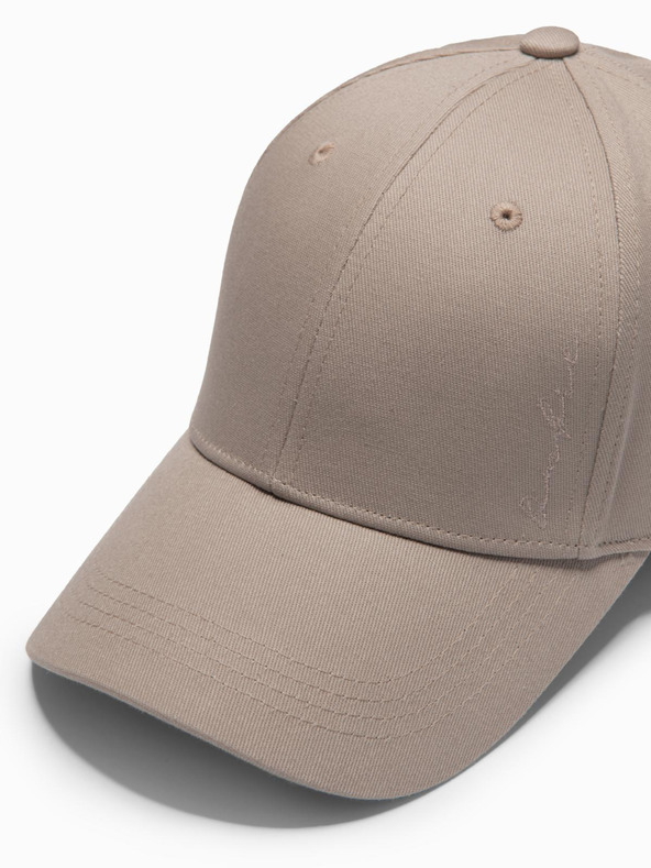 Ombre Clothing Мъжка бейзболна шапка с декоративна бродерия в бежово Ombre Clothing