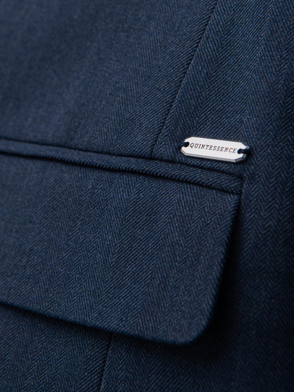 Ombre Clothing Елегантен мъжки блейзър от вълнена смес Navy Blue Ombre Clothing