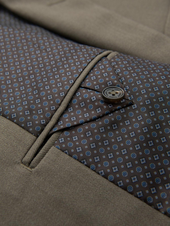 Ombre Clothing Елегантен мъжки блейзър от вълнена смес Khaki Ombre Clothing