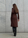 Edoti Кафяво дамско палто с колан Edoti